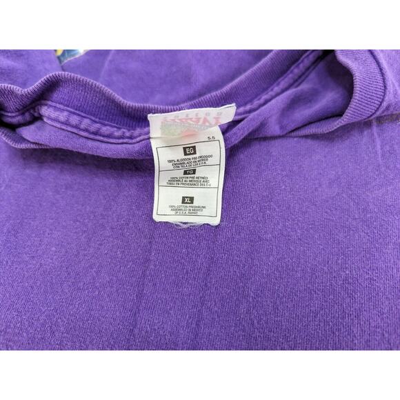 Vtg 2000 Mardis Gras Graphic T Shirt Size XL Purple Heineken Amstel Light - Picture 10 of 14
